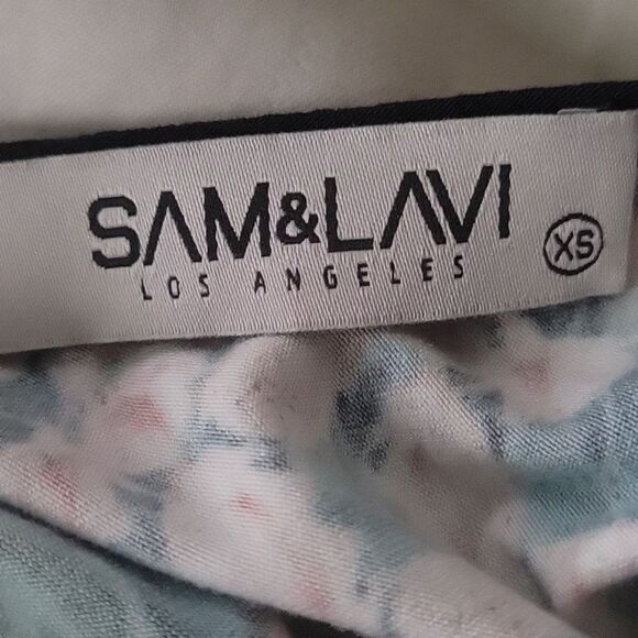 NEW Sam Lavi Nola Bodycon Dress XS Floral Print Midi Sexy Midi Coquette Boho - Picture 10 of 12